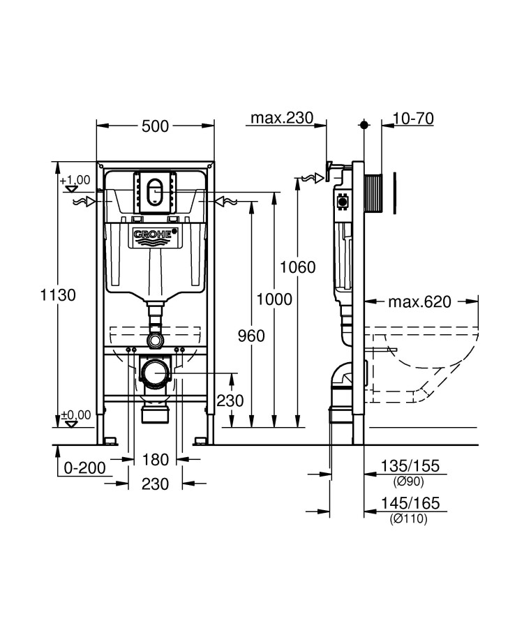 Grohe Rapid SL 39503000 инсталляция для унитаза