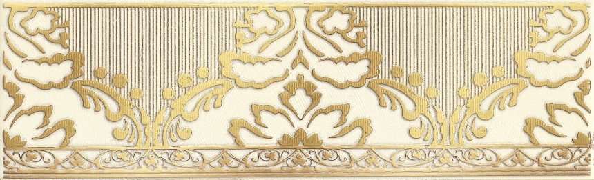 Lasselsberger Катар бордюр золотой 7.5x25 см поверхность глянец