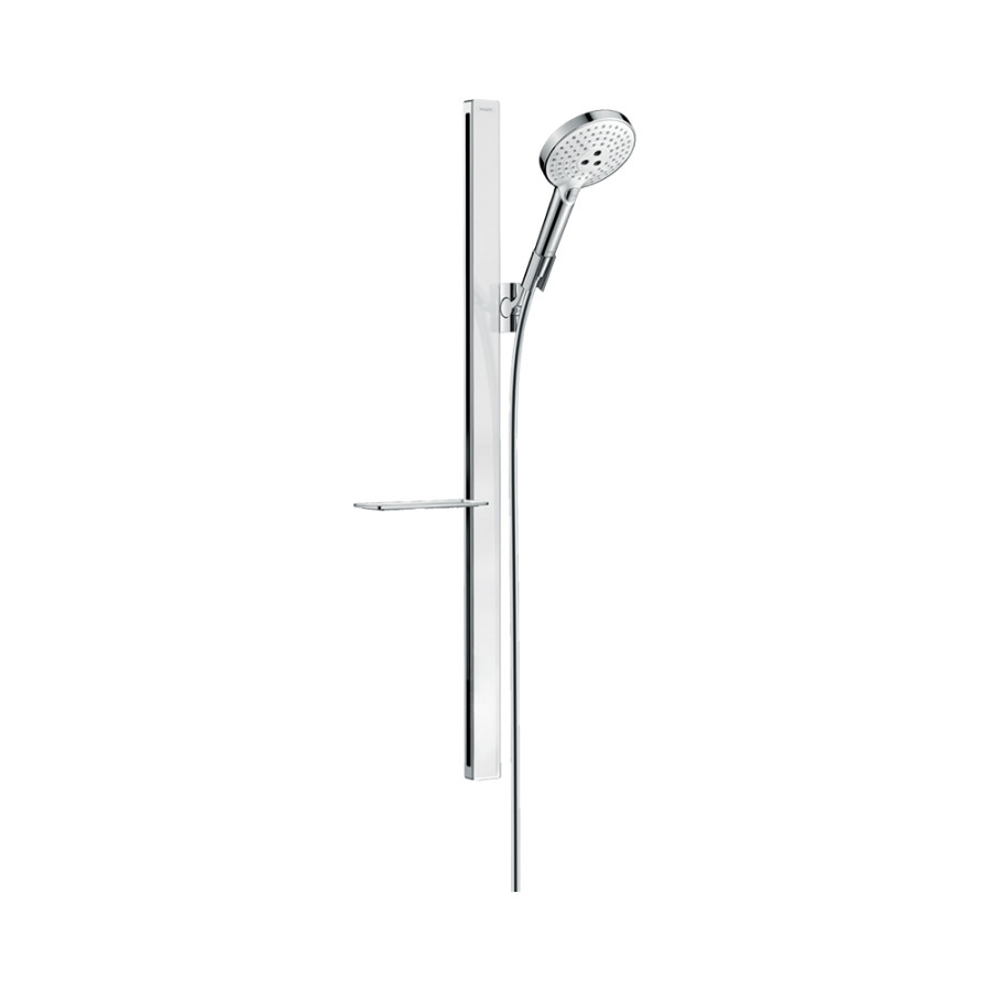 Hansgrohe Raindance Select S Душевой набор 120 3jet со штангой 90 см и мыльницей хром-белый матовый 27648400