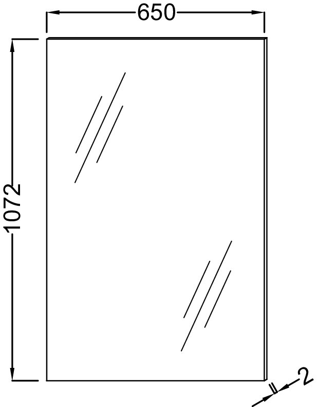Зеркальное полотно Jacob Delafon Odeon Up 65*107*2 см EB1246-NF