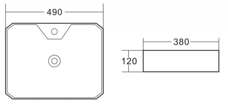 BelBagno BB1387 раковина накладная 49 см белая