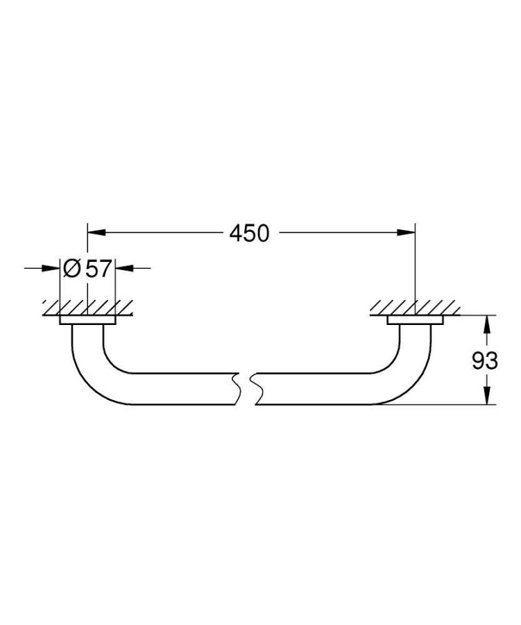 Grohe Essentials 40793001 поручень для ванны 450 мм