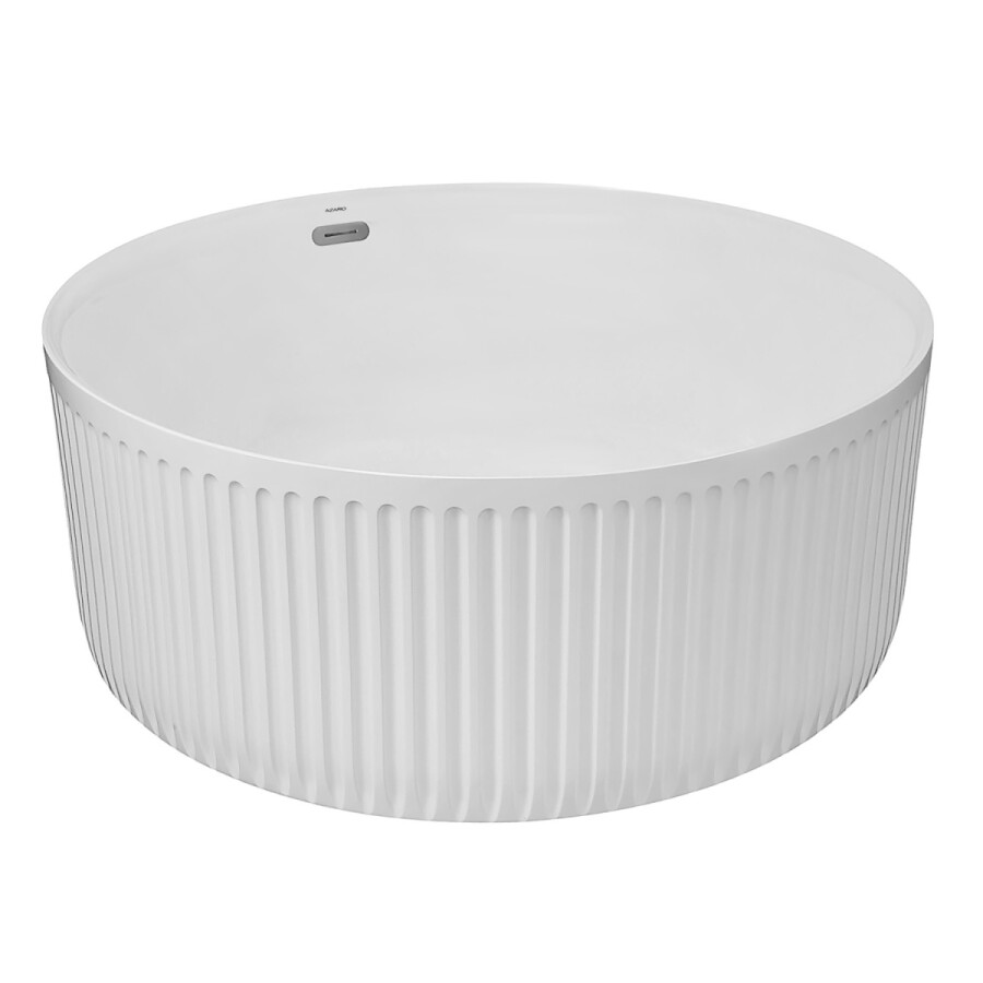 Ванна акриловая Azario GAMMA 1500x1500x580 отдельностоящая, круглая, рифленая, в комплекте с сифоном и металлической рамой, цвет белый AZ-6707