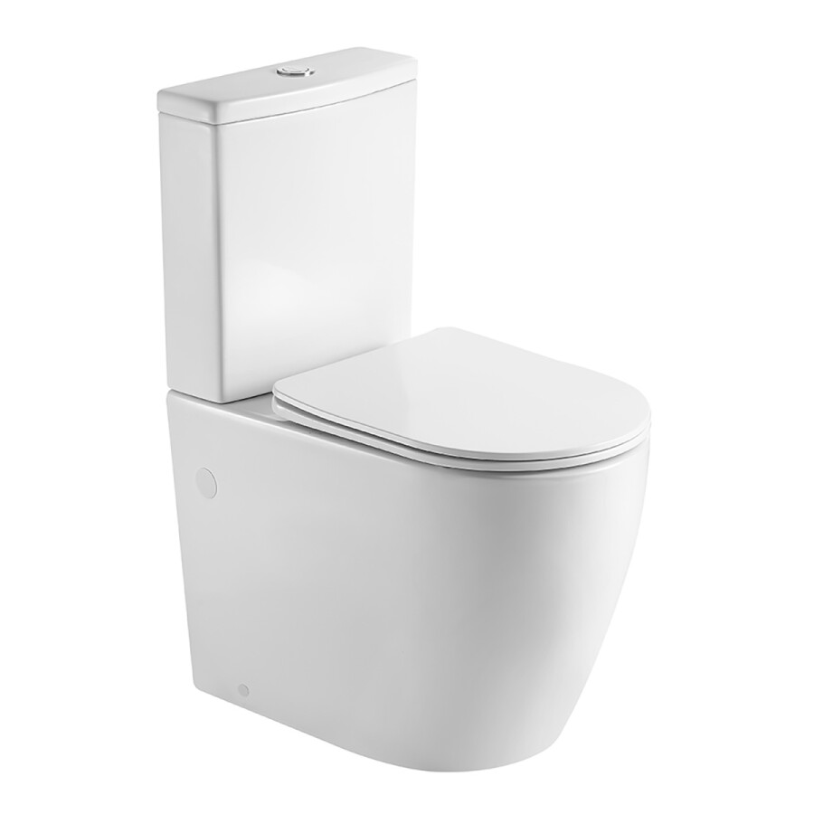 Унитаз напольный Azario LUMA TORNADO FLUSHING безободковый в комплекте с бачком и сиденьем микролифт, дюропласт. 595*360*820 мм AZ-1253ST