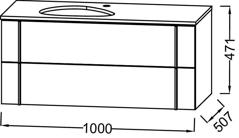 Jacob Delafon Nouvelle Vague EB3040-E16 100 см тумба под раковину подвесная