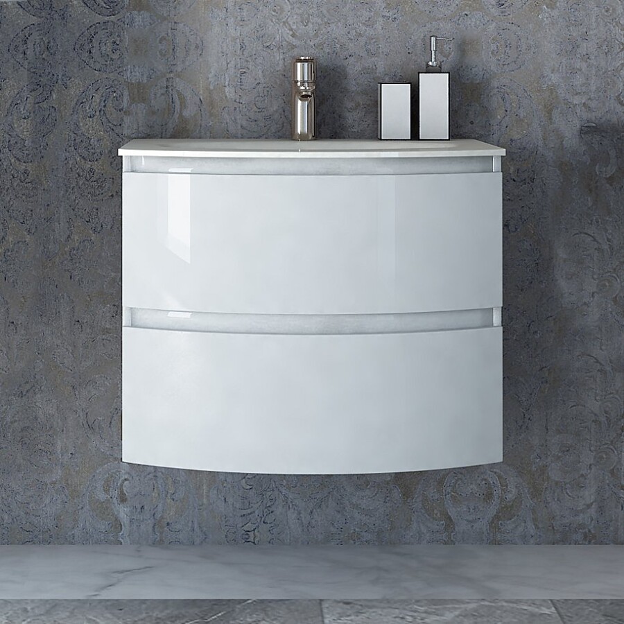 Cezares Vague 70 см bianco lucido тумба с раковиной подвесная 44220