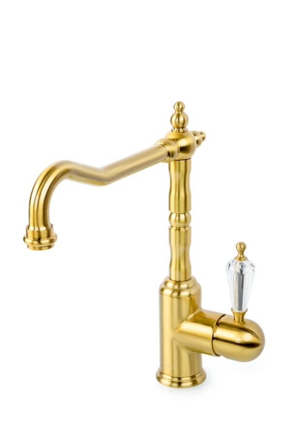 Смеситель для кухни Boheme Kitchen Medici Ripresa с кристаллом SW 101-SW