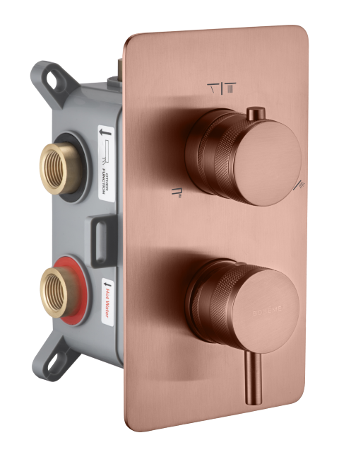 Смеситель встраиваемый 3-х проходной Boheme Cell Copper Brushed 135-3-CB