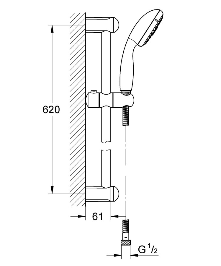 Grohe New Tempesta 27645001 душевой гарнитур