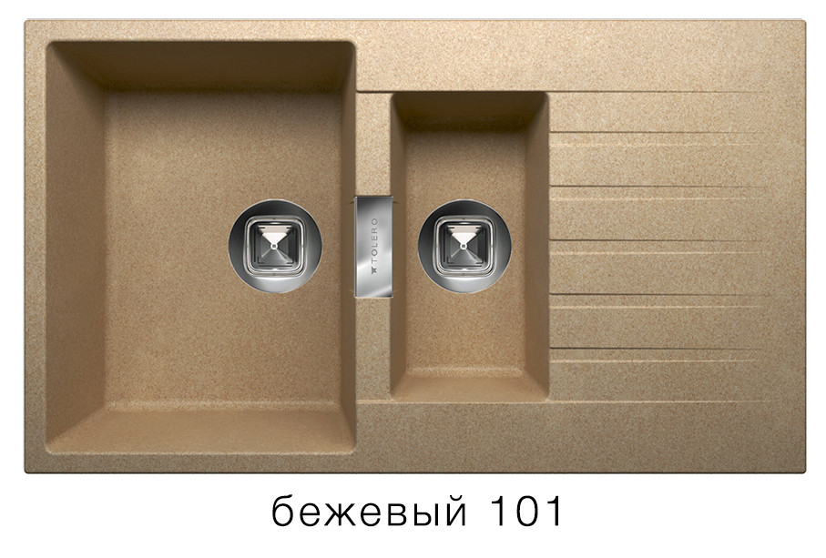 Tolero Loft TL860 кухонная мойка бежевый 50 х 86 см