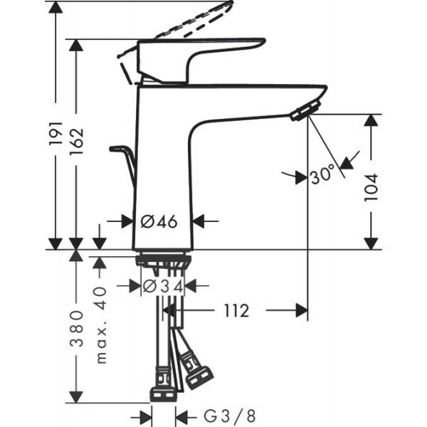 Hansgrohe Talis E 71710340 смеситель для раковины графит