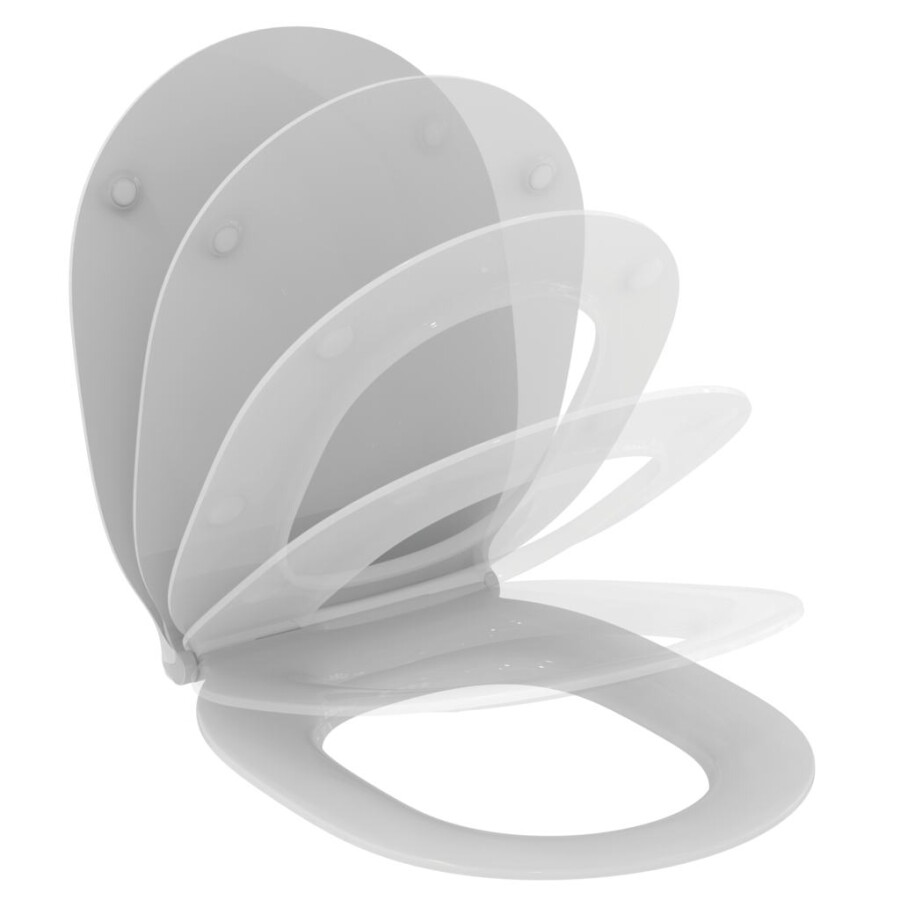 Ideal Standard E036601 Connect Air тонкое сидение и крышка, с функцией плавного закрытия, дюропласт, легкосъемное