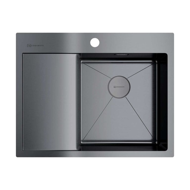 Omoikiri AKISAME 65-R мойка кухонная вороненая сталь 4973098
