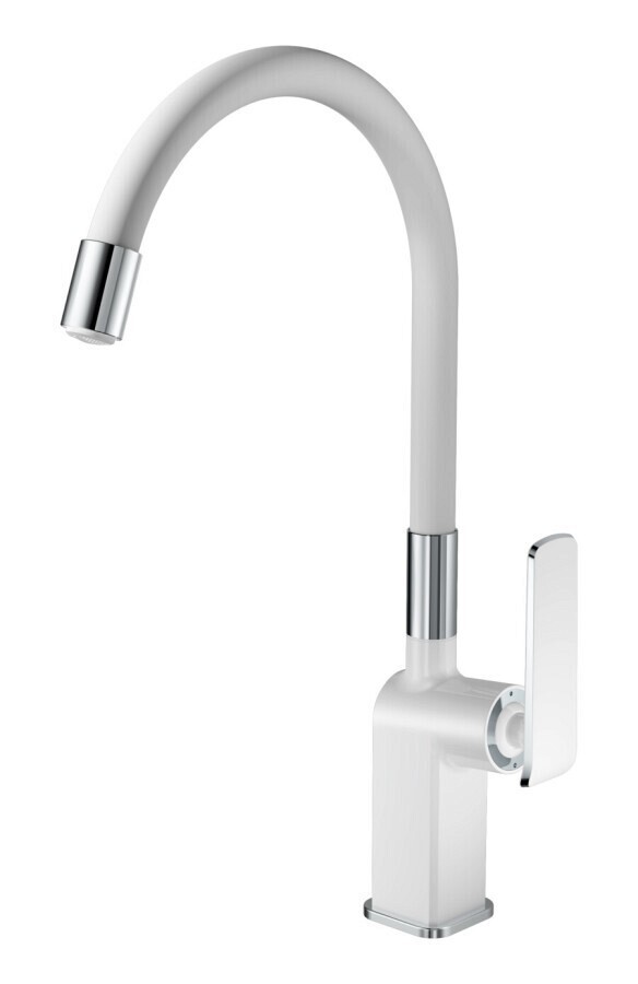 Haiba HB73548-8 смеситель для кухни белый/хром