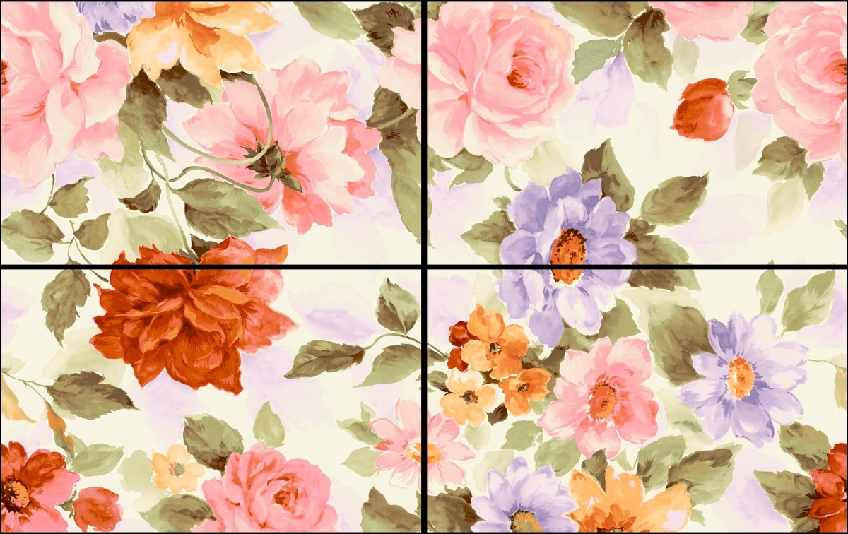 Газкерамика Line Rose 80х50 панно из 4 шт матовое 