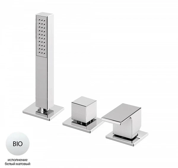 Cezares Porta смеситель на борт ванны белый PORTA-BVDM3-BIO