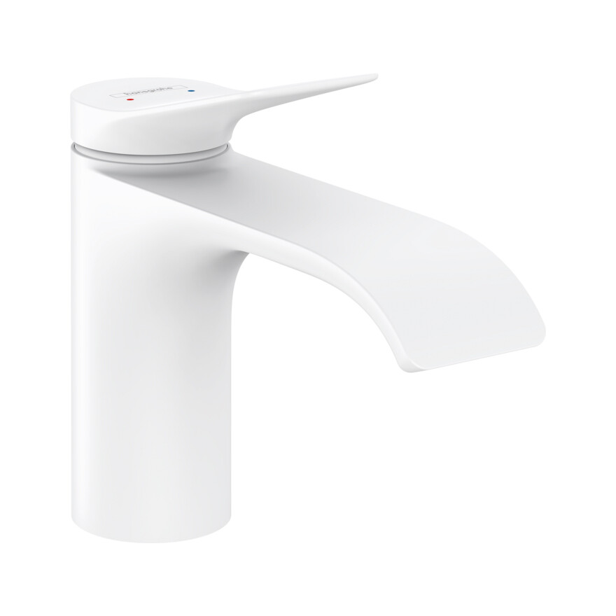Hansgrohe Vivenis Смеситель для раковины 80 без сливного гарнитура белый матовый 75012700