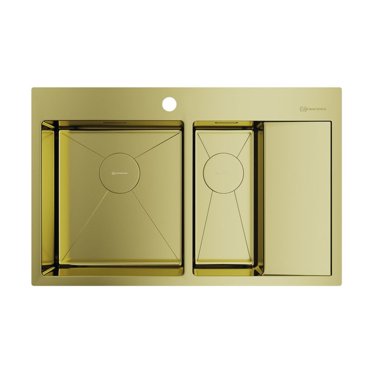 Omoikiri Akisame 78-2-L мойка кухонная светлое золото 4973087