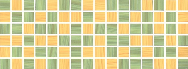 Kerama Marazzi Салерно15х40 см декор настенный желто зеленый мозаичный