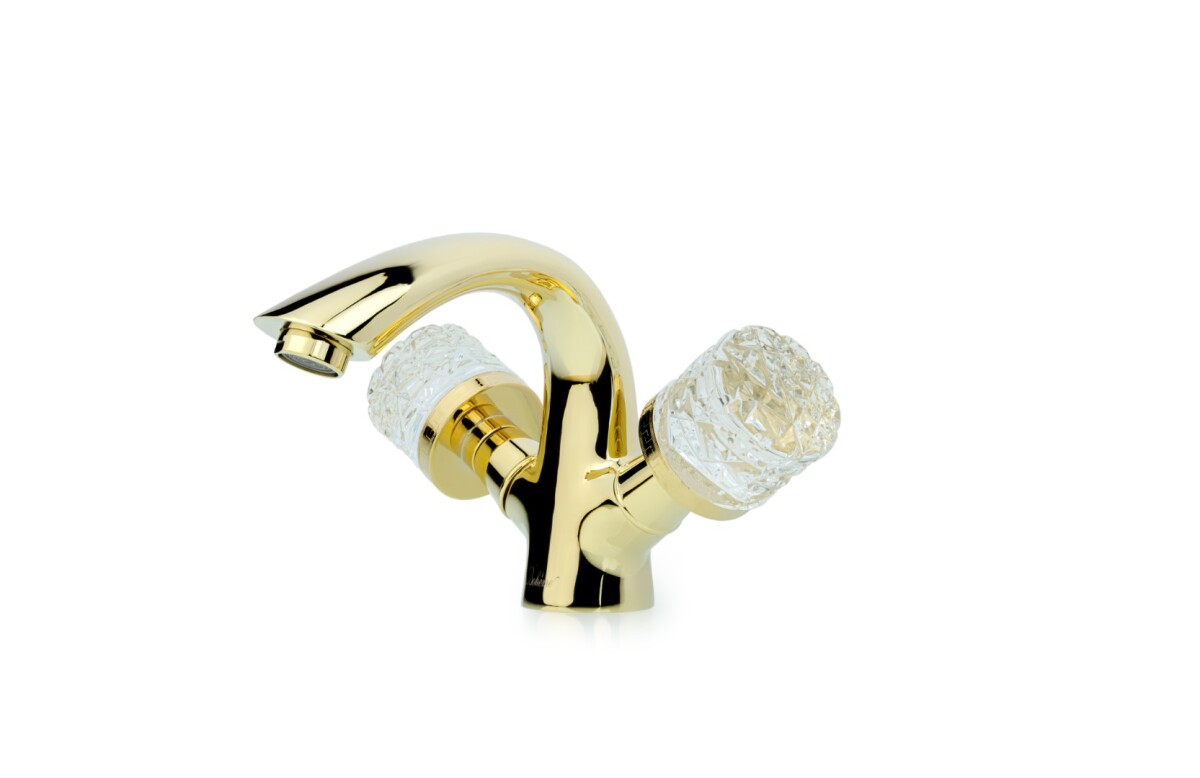 Смеситель для раковины Boheme Crystal Золото 291-CRST