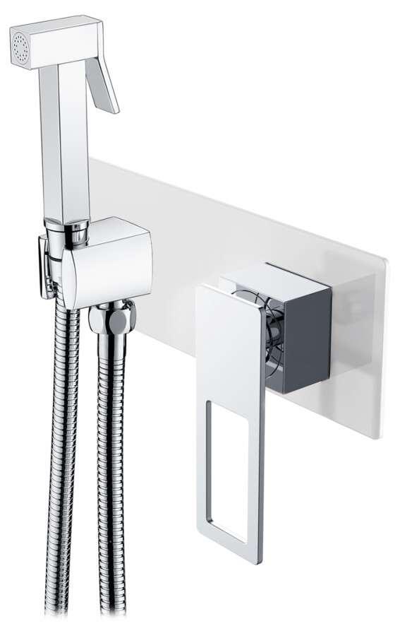 Гигиенический душ со смесителем Boheme Q Белый / Хром 147-WCR