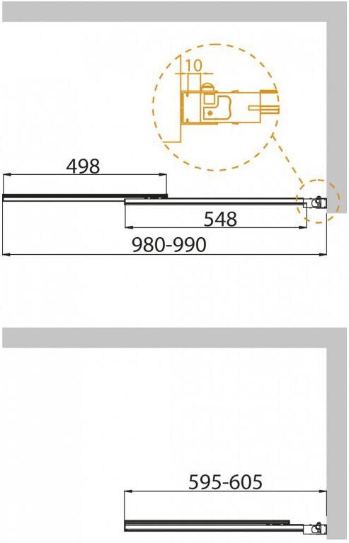 Cezares SLIDER-VF-11-100/150-C-Cr 100*145 шторка на ванну