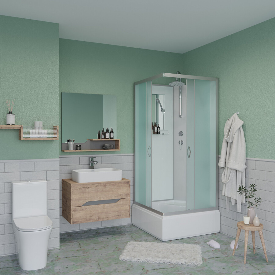 Niagara NG 1108-14BKT Душевая кабина 90x90 Без крыши тропический душ 11081424BKT