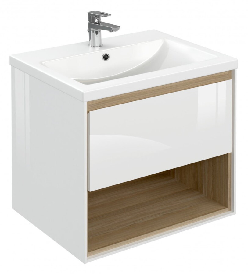 Cersanit Louna 60 см тумба с раковиной SZ-LOU-CO60/Wh подвесная