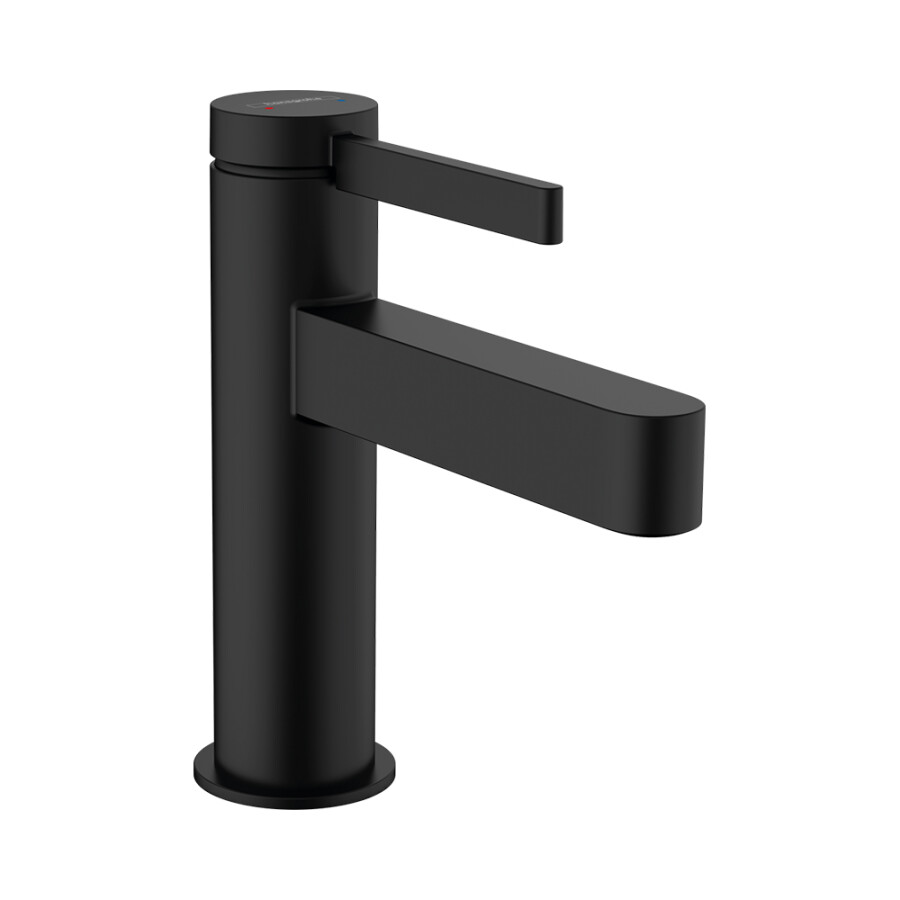 Hansgrohe Finoris Смеситель для раковины 100 со сливным клапаном Push-Open черный матовый 76010670