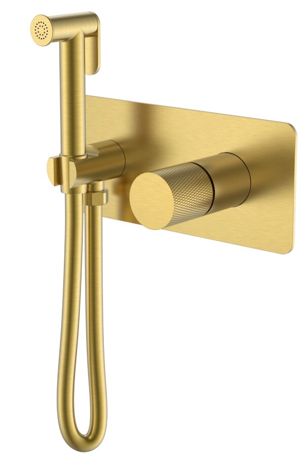 Гигиенический душ со смесителем Boheme Stick ручка Touch Mat Gold 127-MG.2