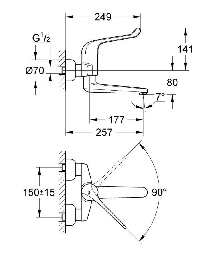Grohe Euroeco Special 32793000 смеситель для раковины 46 мм