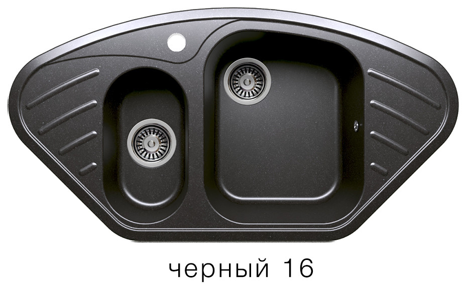 Polygran F 14 кухонная мойка черный 50 х 96 см