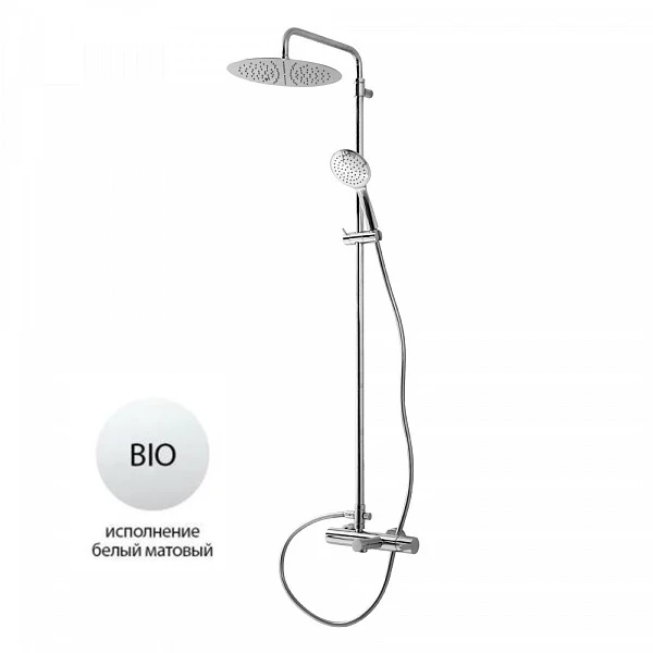 Cezares Leaf душевая стойка со смесителем белый LEAF-CVDA-30-L-BIO