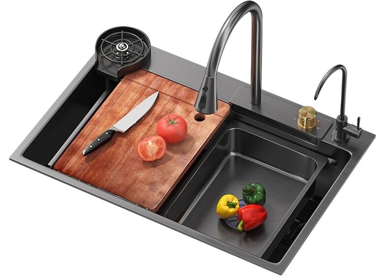 Мойка для кухни из нержавеющей стали Diadonna DS7545B Графит