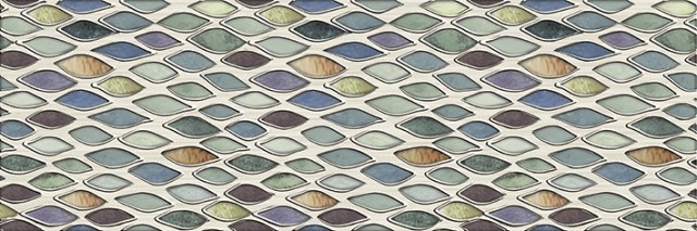 Уралкерамика Рида 20х60 см декор настенный кремовый сетка 