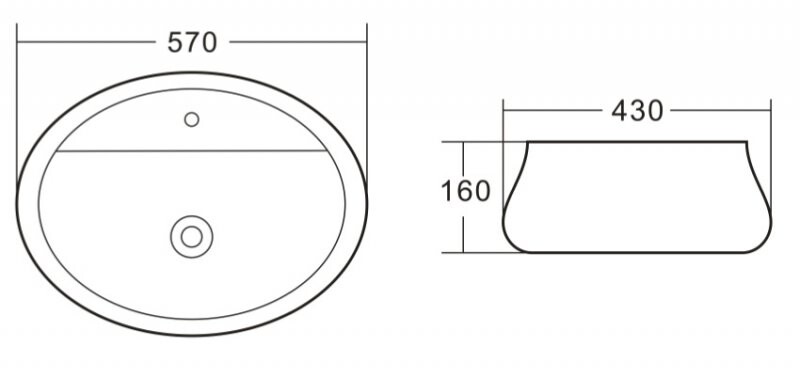 BelBagno BB1399 раковина накладная 57 см белая