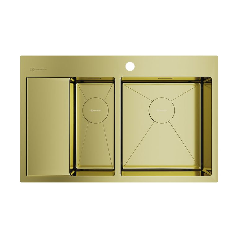 Omoikiri AKISAME 78-2R мойка кухонная светлое золото 4973088