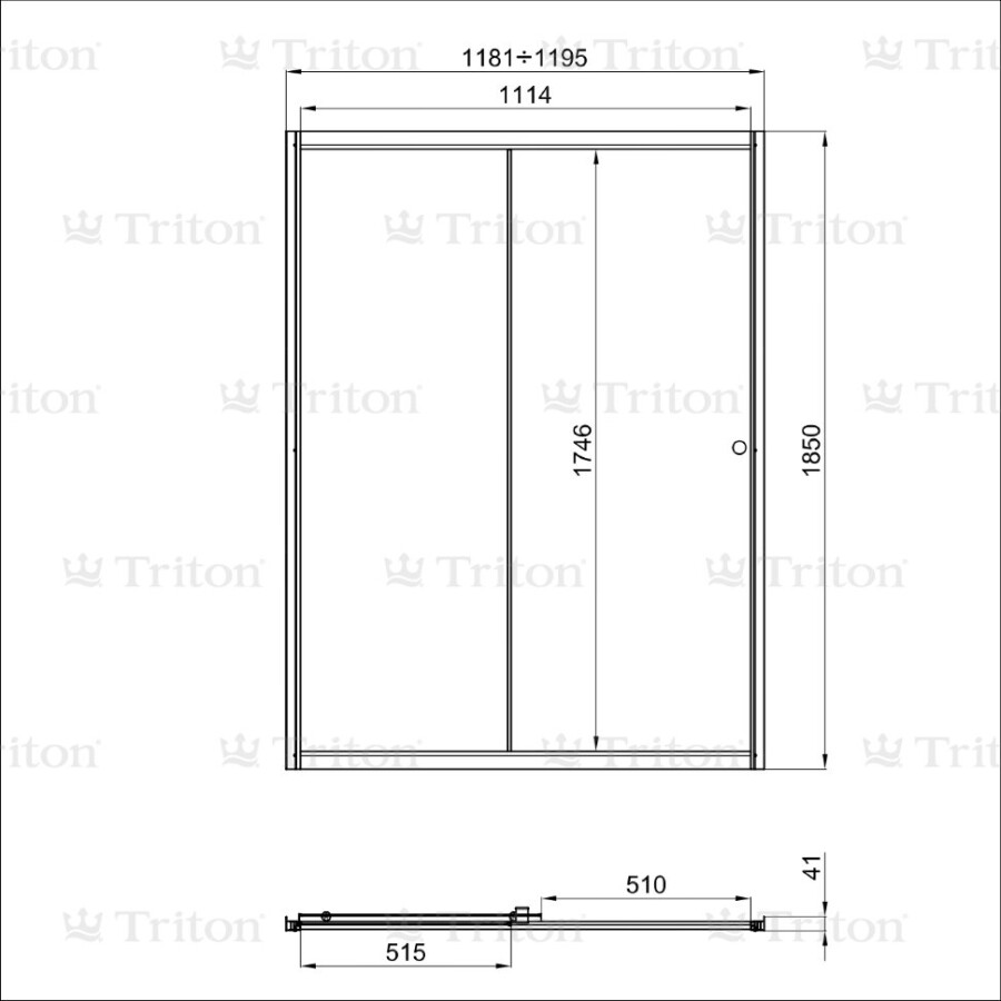 Triton Слайд Душевые двери 120*185