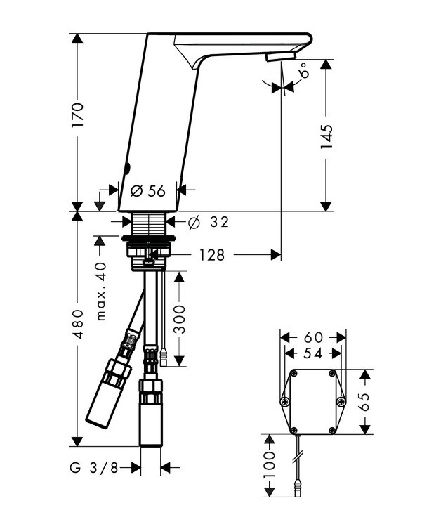 Hansgrohe Metris S 31100000 смеситель для раковины инфракрасный