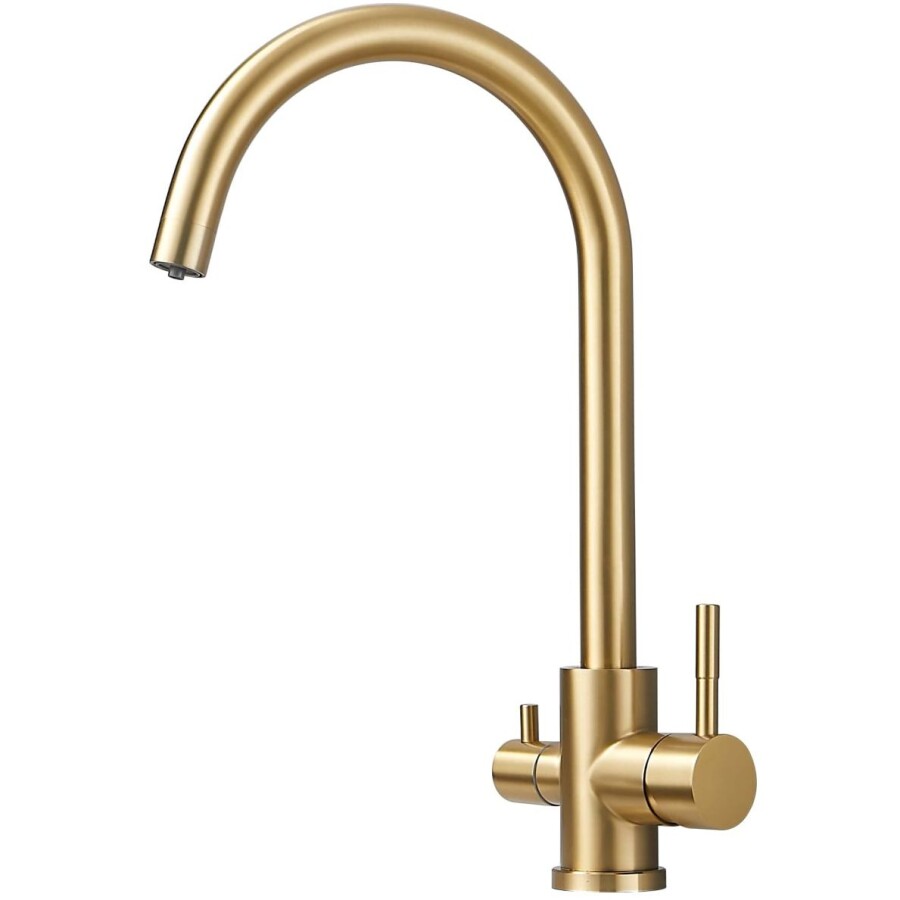 Haiba HB76819-5 смеситель для кухни с подключением фильтра Золото