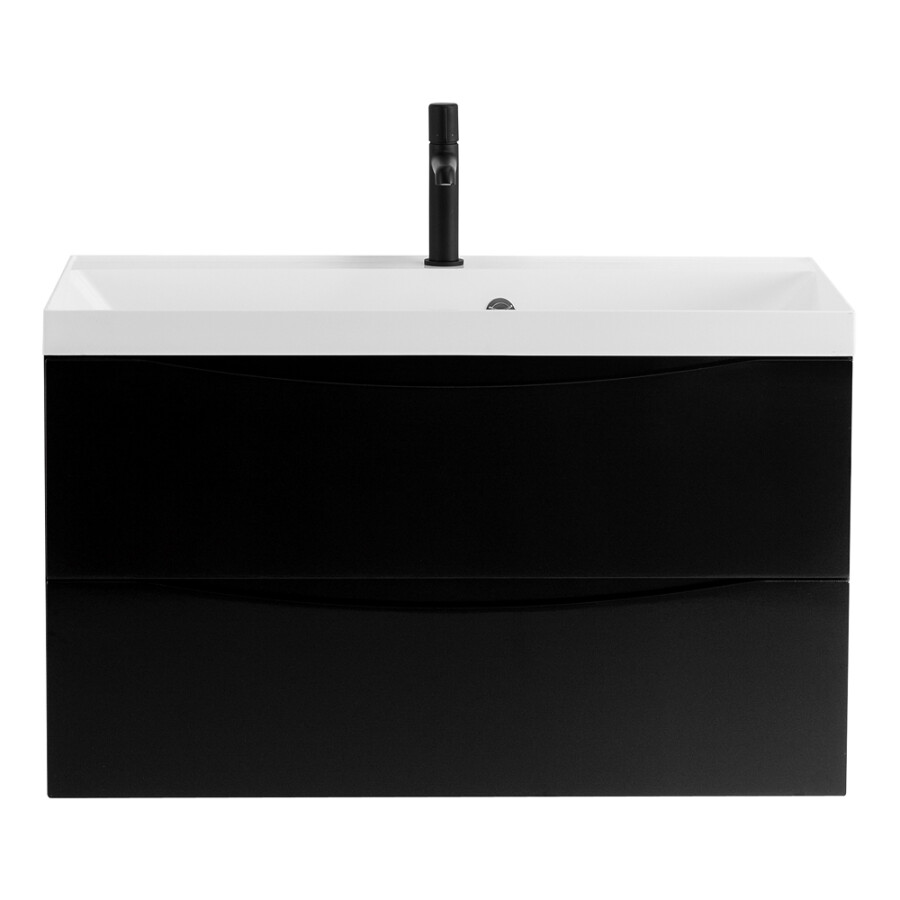 BelBagno Marino 80 см тумба под раковину MARINO-800-2C-SO-NL-P nero lucido подвесная
