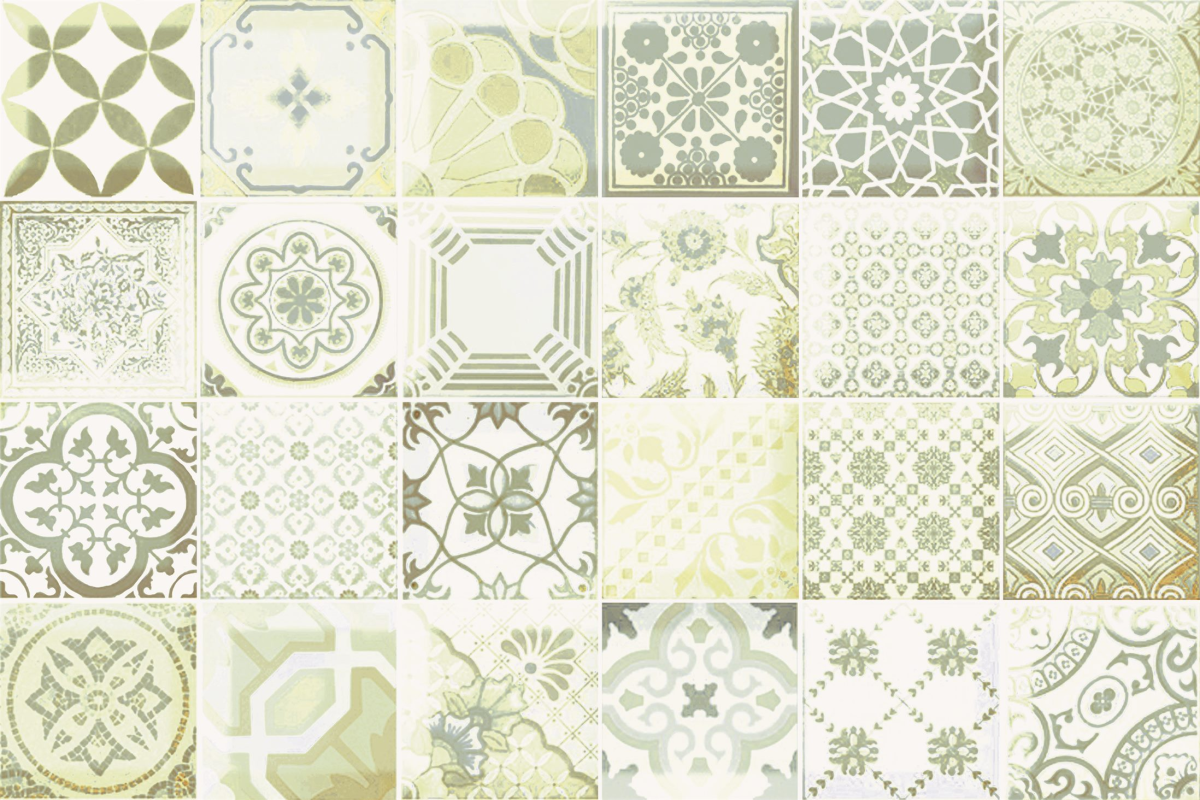 Axima Равенна зеленая керамическая плитка вставка D 20х30