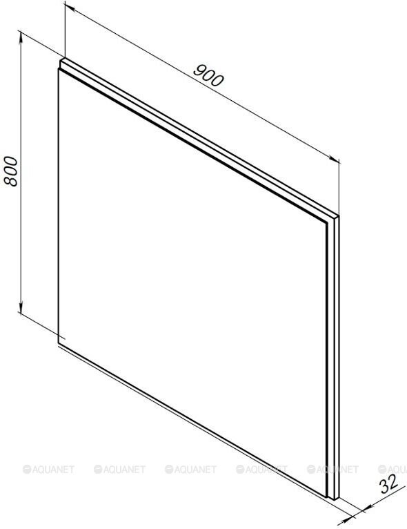 Зеркальное полотно Aquanet Nova Lite 90*80 белый 00242264