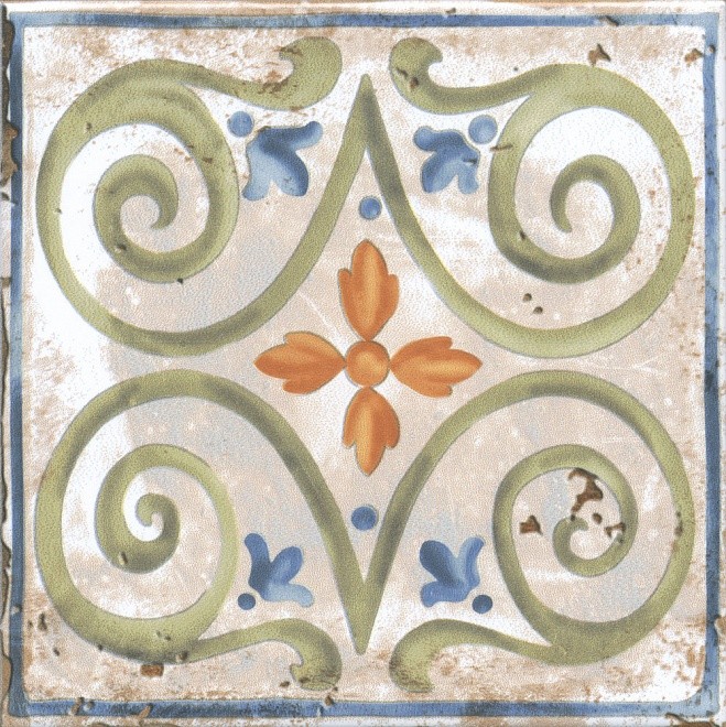Kerama Marazzi Виченца 15х15 см декор настенный матовый белый