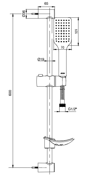 E.C.A. Tiera 102146029C1EX душевой гарнитур