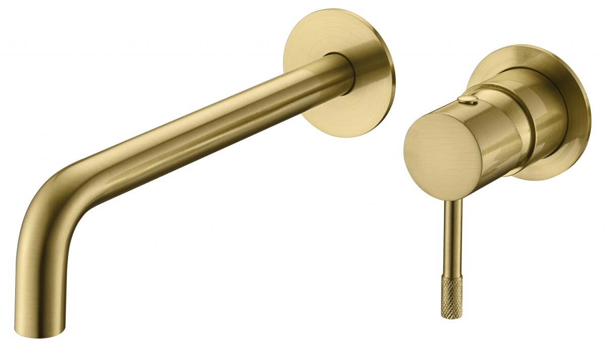 Смеситель для раковины из стены Boheme Uno Matt Gold 465-MG