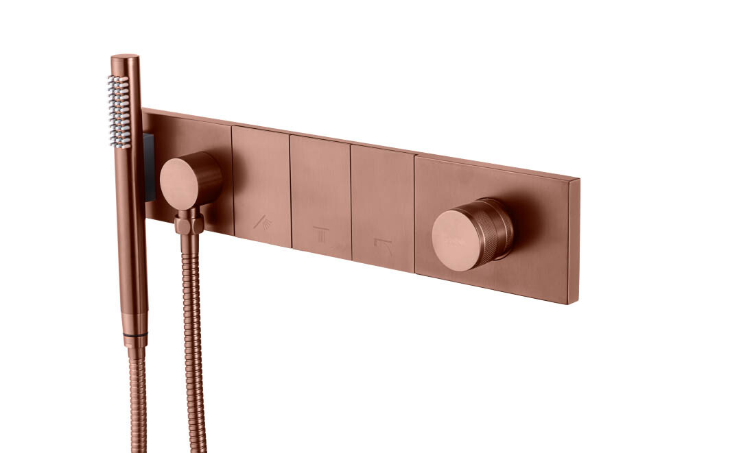 Смеситель встраиваемый с ручным душем Boheme Zodiac Brushed Bronze 132-SYS-BRB