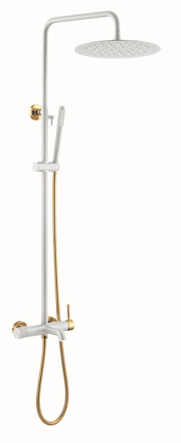 Душевая система Boheme Uno Белый / Золото с изливом 468-WG