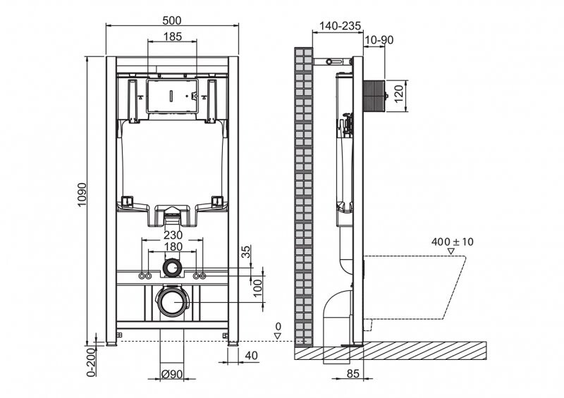 BelBagno BB002-80 инсталляция для унитаза