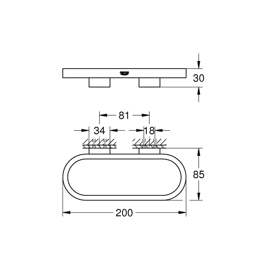 Grohe Selection 41035BE0 полотенцедержатель никель глянец